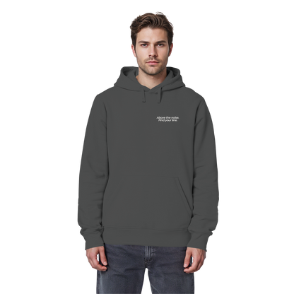 Berggipfel - Above the noise. Find jour line. - Unisex Bio Basic Hoodie