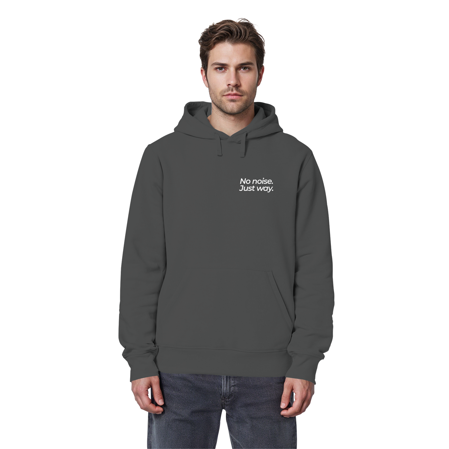 Waldweg - No noise. Just way. - Unisex Bio Basic Hoodie