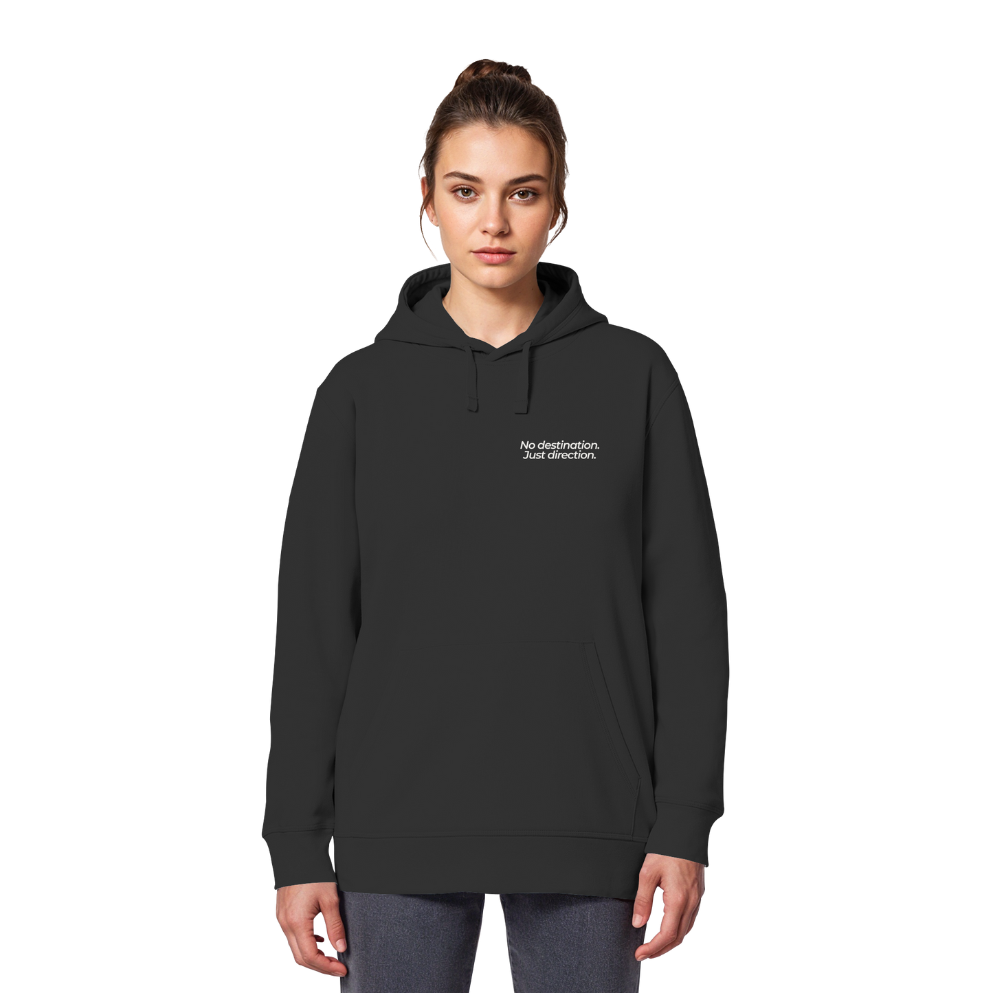 Weg durch die Dünen - No destination. Just direction. - Unisex Bio Basic Hoodie