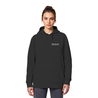 Berggipfel - Above the noise. Find jour line. - Unisex Bio Basic Hoodie