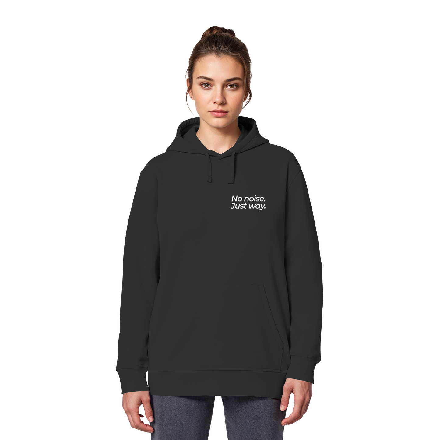 Waldweg - No noise. Just way. - Unisex Bio Basic Hoodie