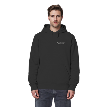 Berggipfel - Above the noise. Find jour line. - Unisex Bio Basic Hoodie
