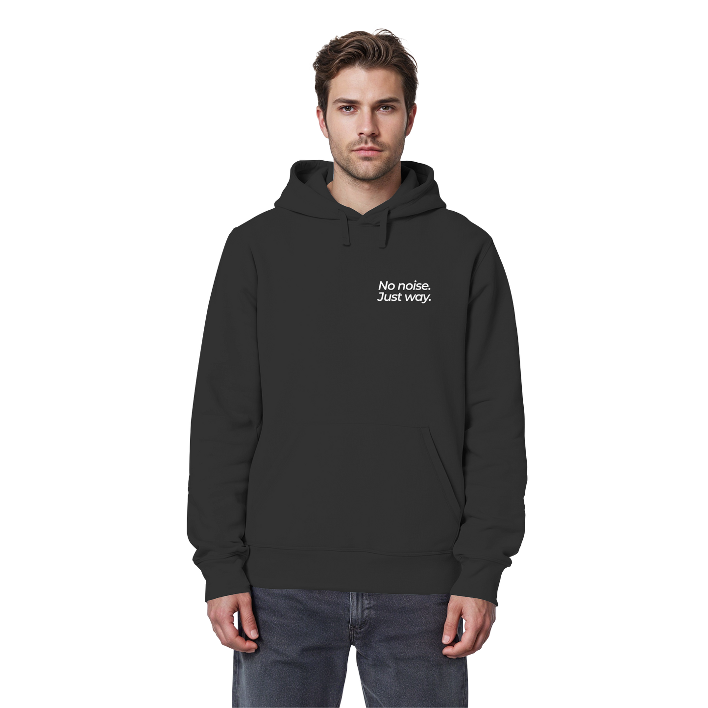 Waldweg - No noise. Just way. - Unisex Bio Basic Hoodie