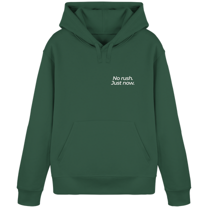 Grüne Wiese - No rush. Just now. - Unisex Bio Basic Hoodie