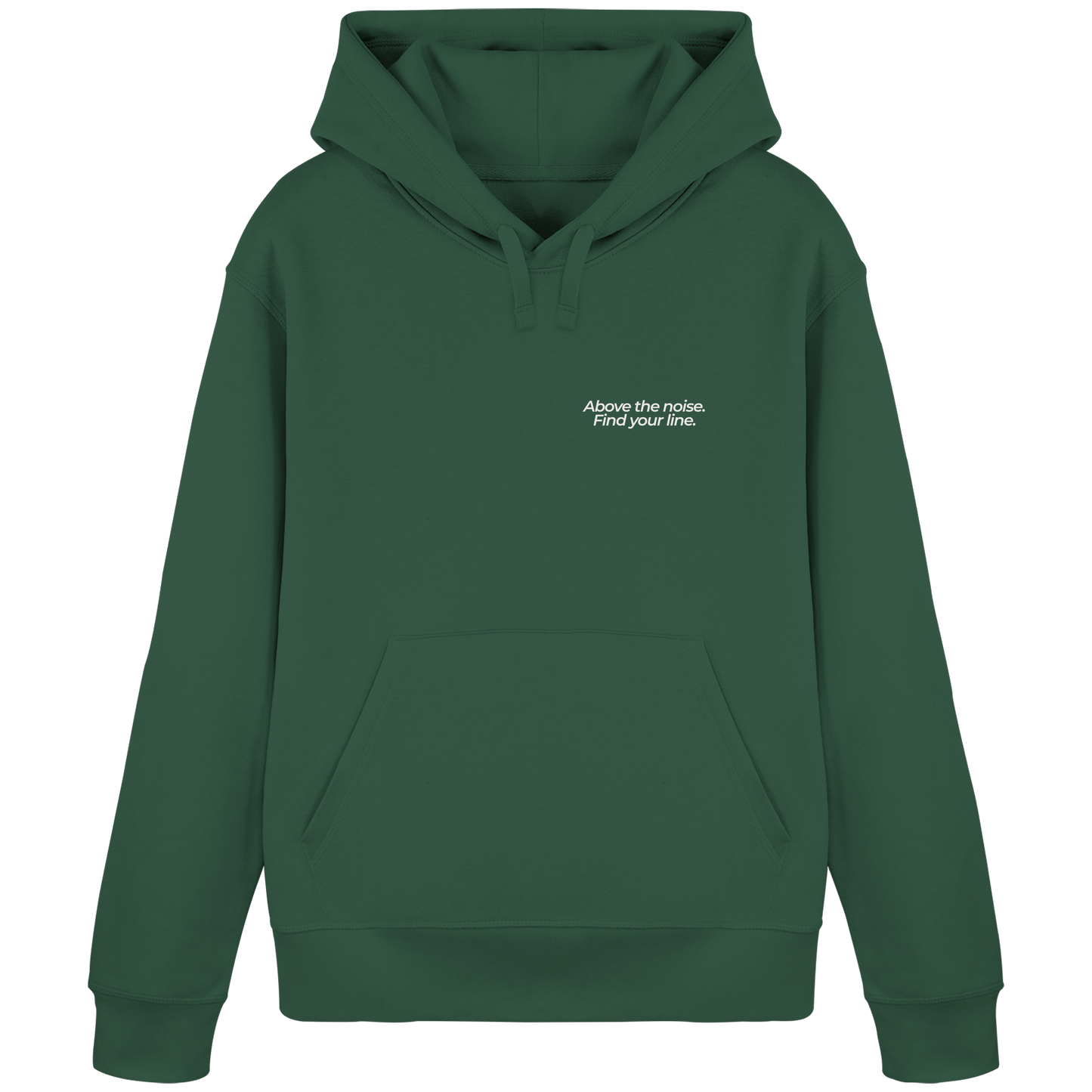 Berggipfel - Above the noise. Find jour line. - Unisex Bio Basic Hoodie