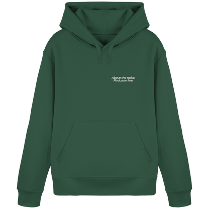 Berggipfel - Above the noise. Find jour line. - Unisex Bio Basic Hoodie