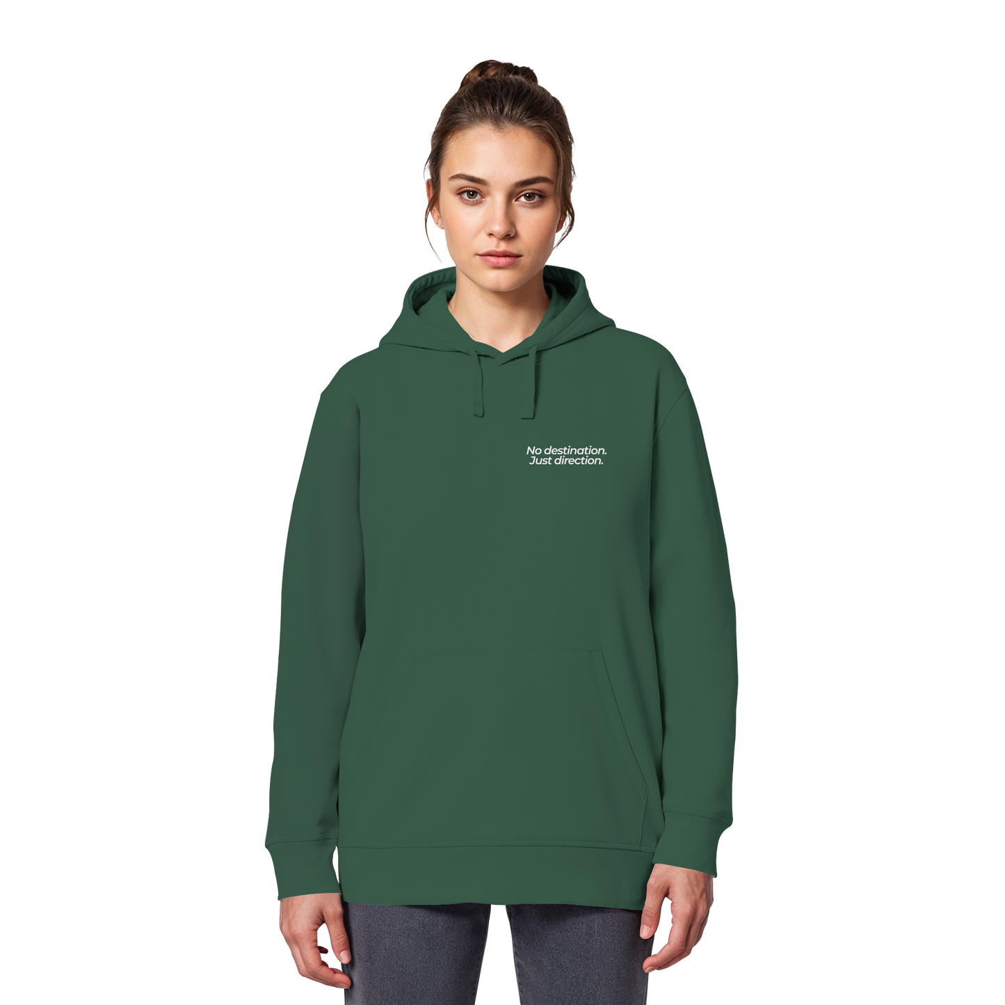 Weg durch die Dünen - No destination. Just direction. - Unisex Bio Basic Hoodie