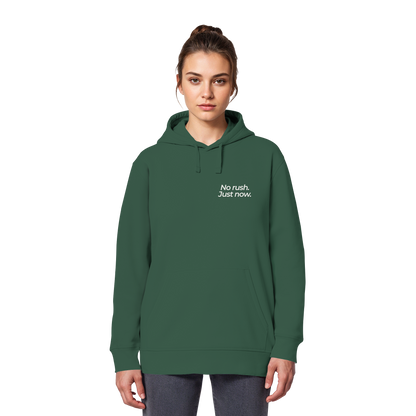Grüne Wiese - No rush. Just now. - Unisex Bio Basic Hoodie