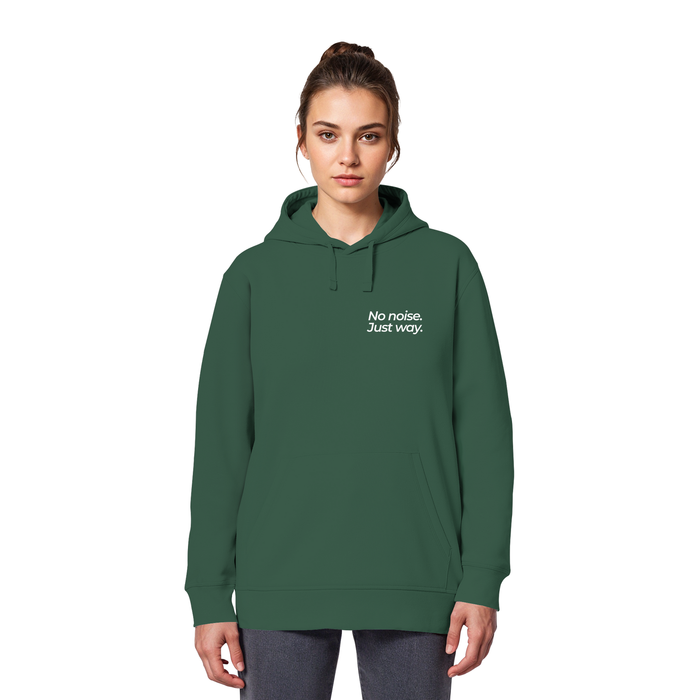 Waldweg - No noise. Just way. - Unisex Bio Basic Hoodie