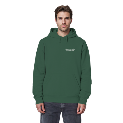 Berggipfel - Above the noise. Find jour line. - Unisex Bio Basic Hoodie