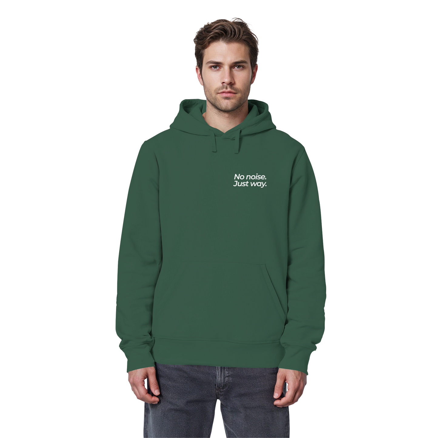 Waldweg - No noise. Just way. - Unisex Bio Basic Hoodie