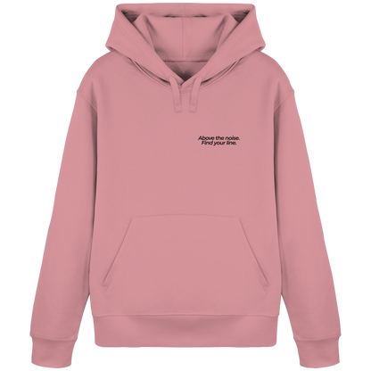 Berggipfel - Above the noise. Find jour line. - Unisex Bio Basic Hoodie