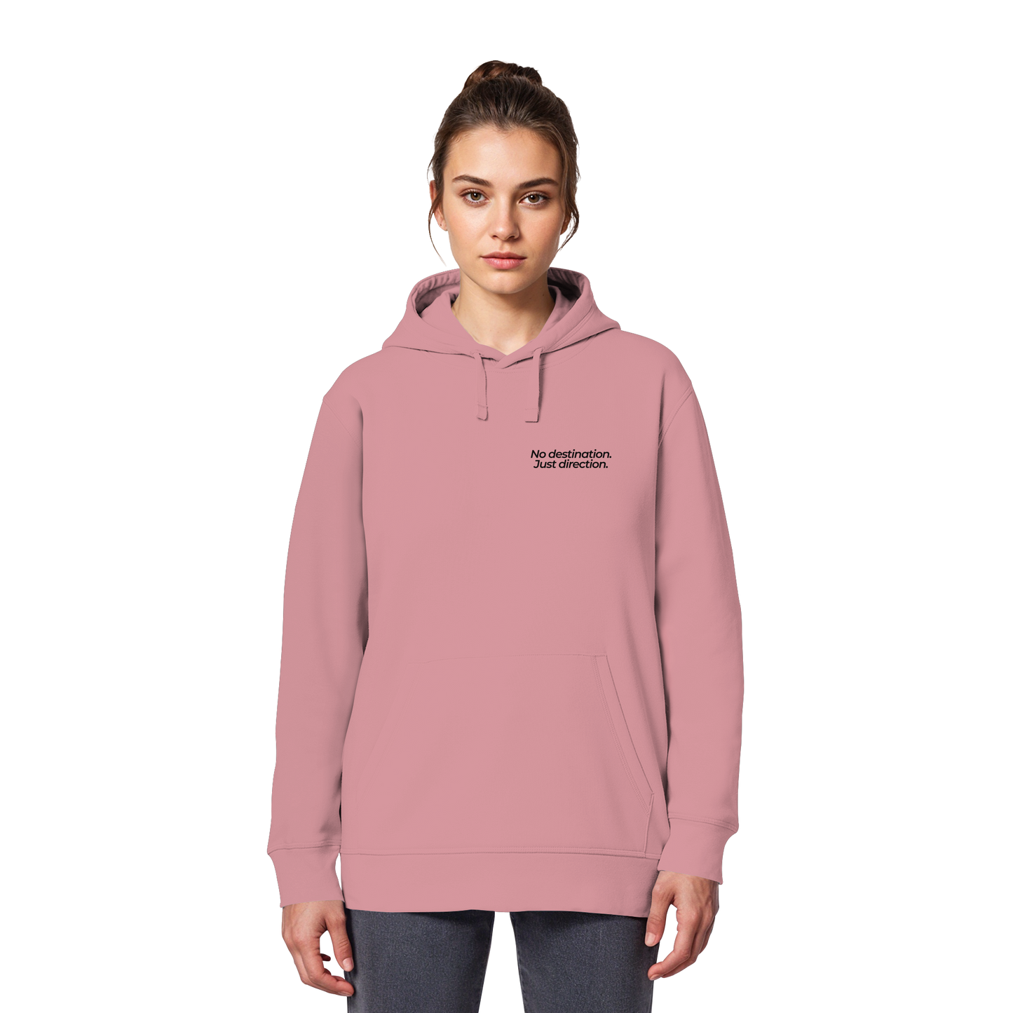 Weg durch die Dünen - No destination. Just direction. - Unisex Bio Basic Hoodie