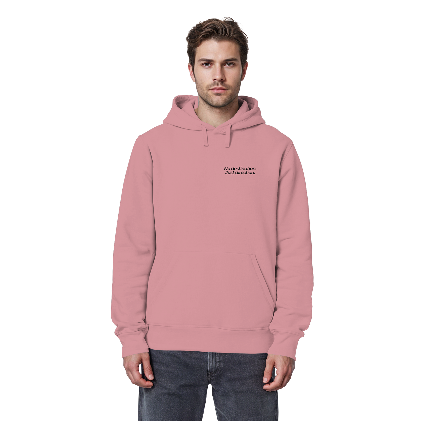 Weg durch die Dünen - No destination. Just direction. - Unisex Bio Basic Hoodie