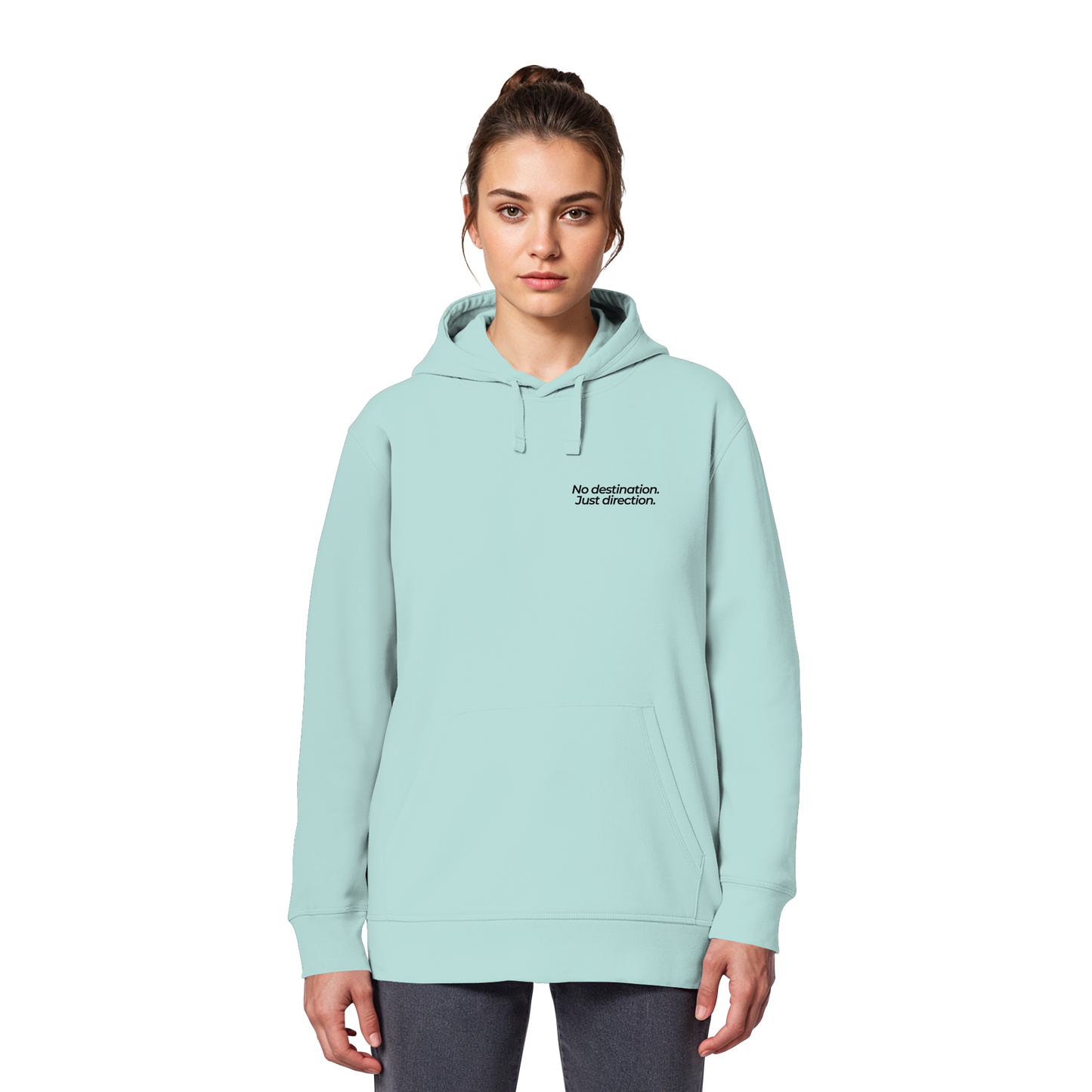 Weg durch die Dünen - No destination. Just direction. - Unisex Bio Basic Hoodie