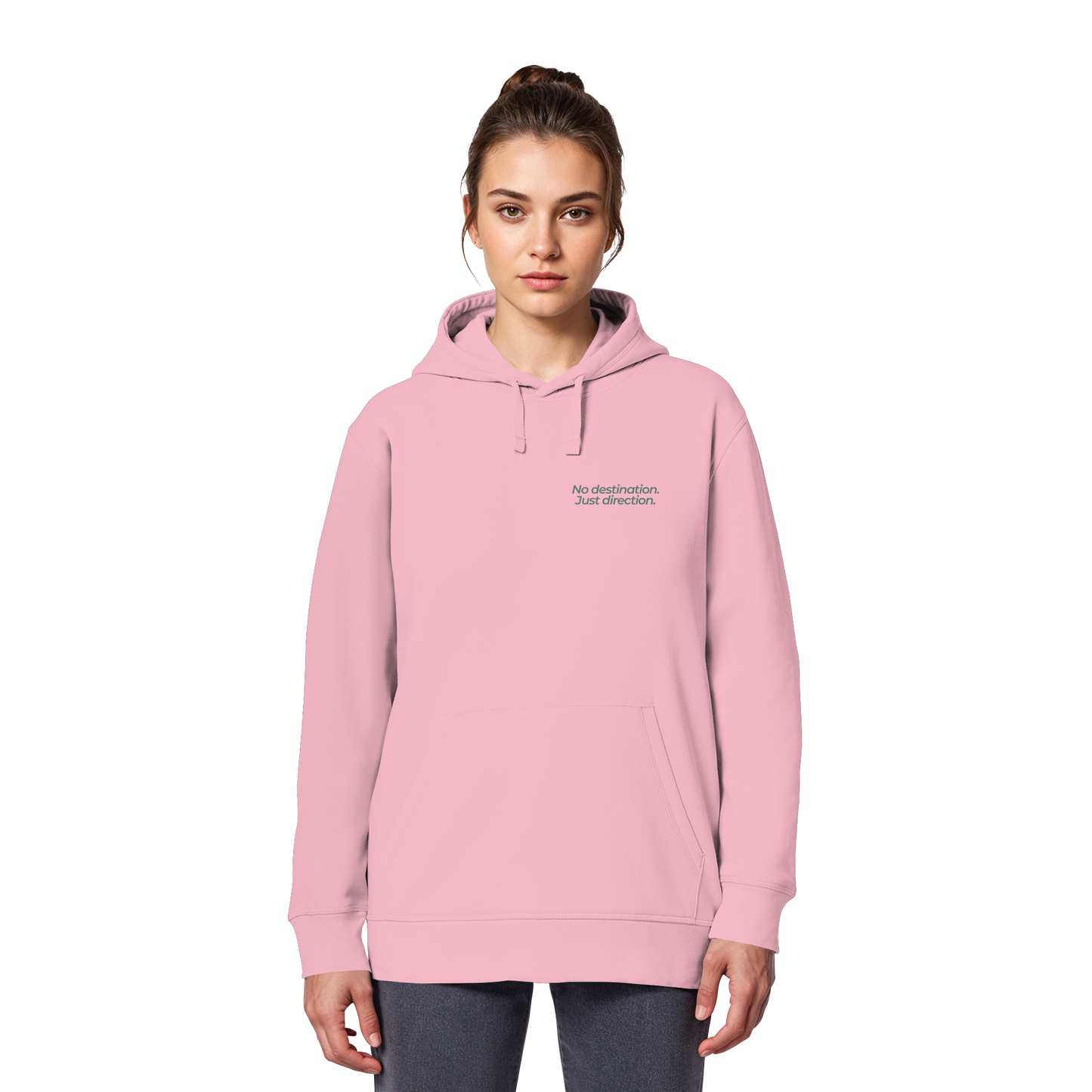Weg durch die Dünen - No destination. Just direction. - Unisex Bio Basic Hoodie