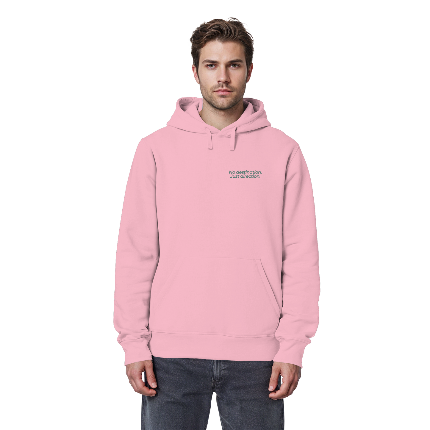 Weg durch die Dünen - No destination. Just direction. - Unisex Bio Basic Hoodie