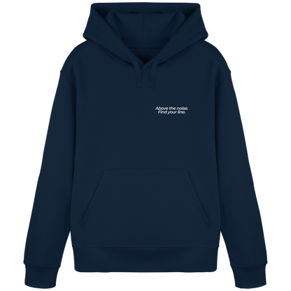 Berggipfel - Above the noise. Find jour line. - Unisex Bio Basic Hoodie