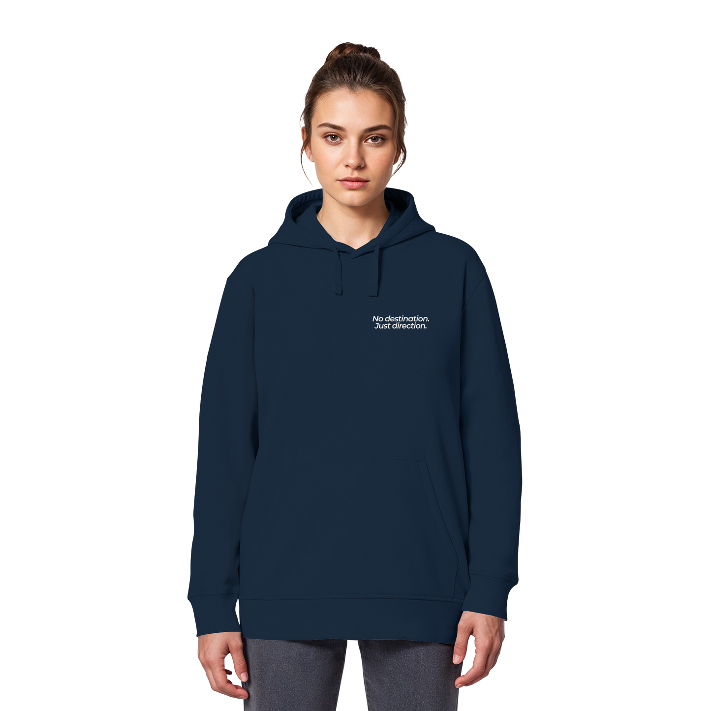 Weg durch die Dünen - No destination. Just direction. - Unisex Bio Basic Hoodie