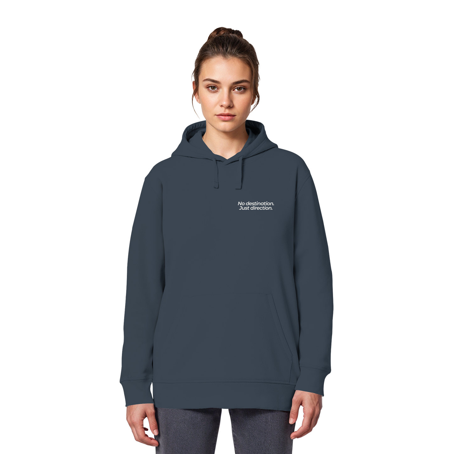 Weg durch die Dünen - No destination. Just direction. - Unisex Bio Basic Hoodie