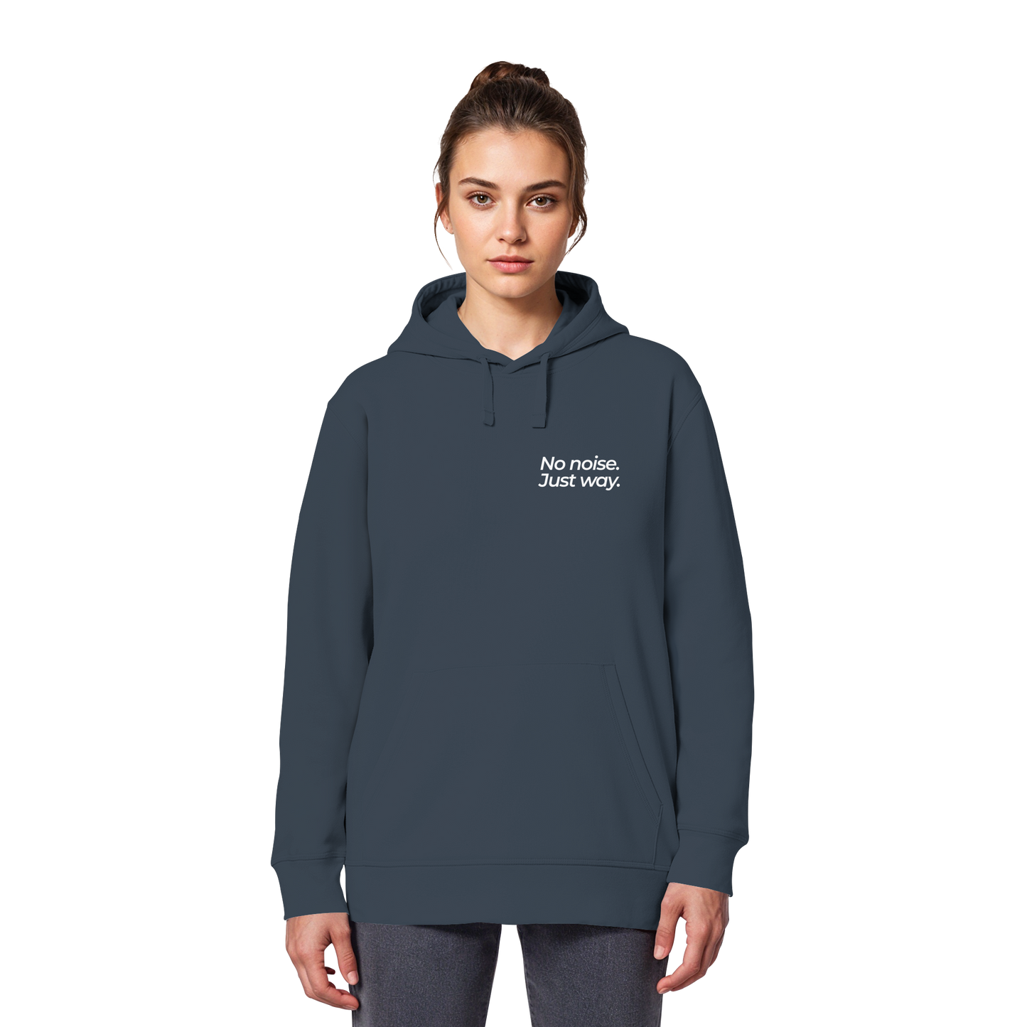Waldweg - No noise. Just way. - Unisex Bio Basic Hoodie