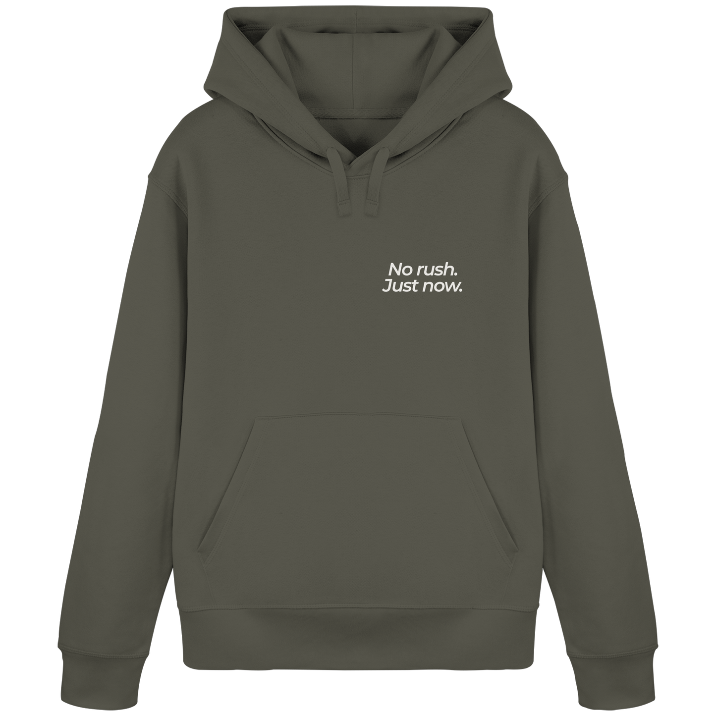 Grüne Wiese - No rush. Just now. - Unisex Bio Basic Hoodie