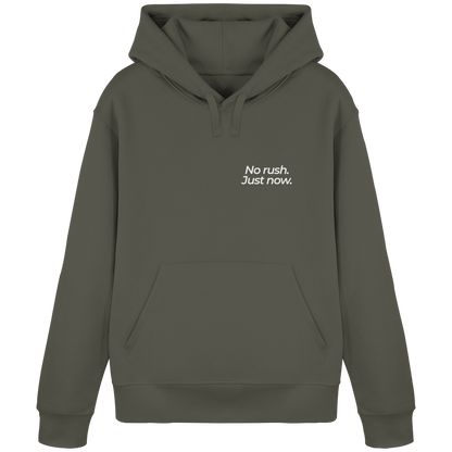 Grüne Wiese - No rush. Just now. - Unisex Bio Basic Hoodie