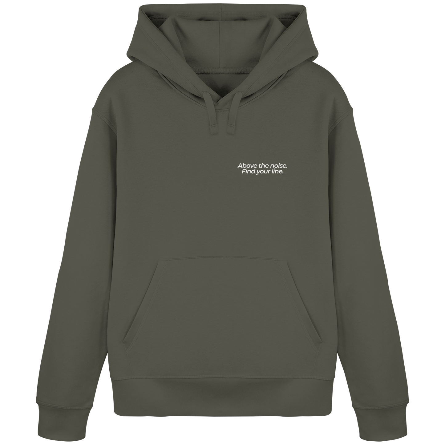 Berggipfel - Above the noise. Find jour line. - Unisex Bio Basic Hoodie