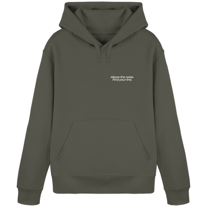 Berggipfel - Above the noise. Find jour line. - Unisex Bio Basic Hoodie