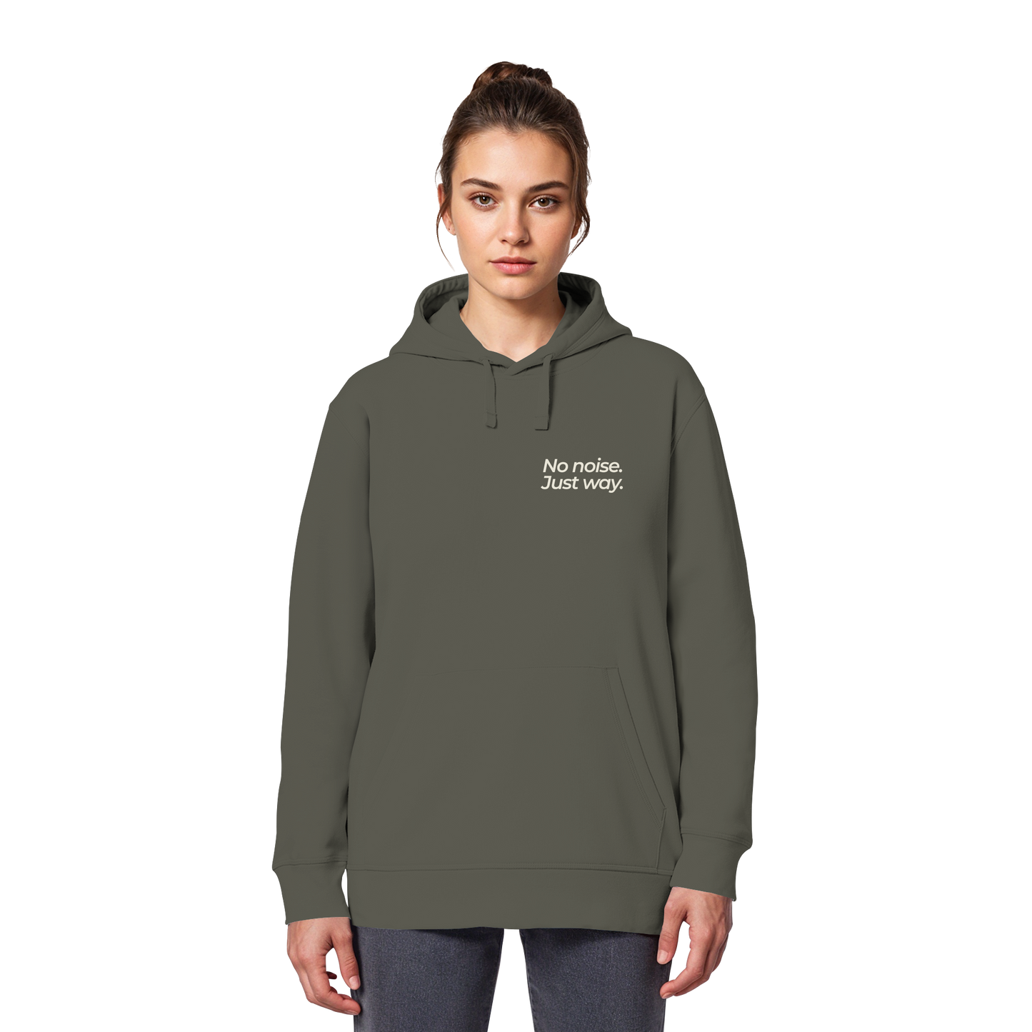 Waldweg - No noise. Just way. - Unisex Bio Basic Hoodie