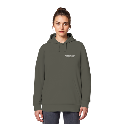 Berggipfel - Above the noise. Find jour line. - Unisex Bio Basic Hoodie