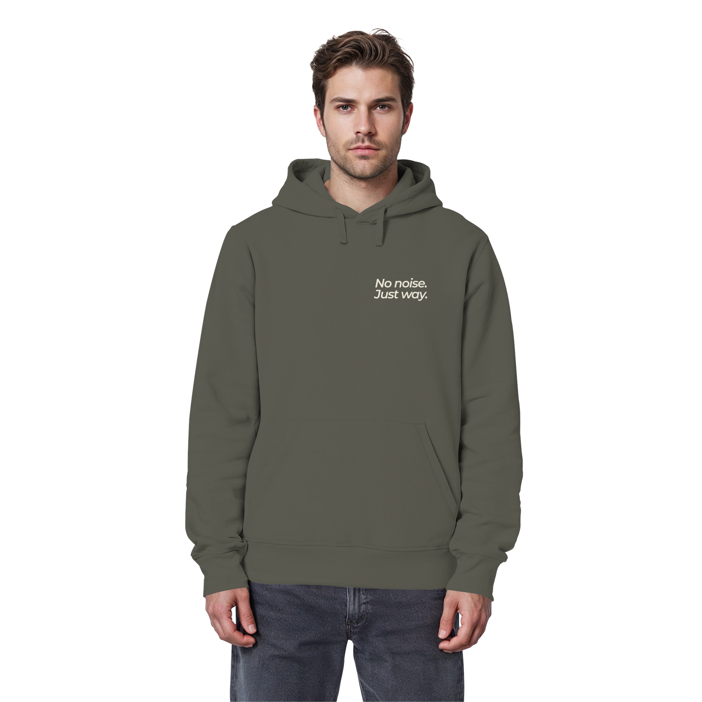 Waldweg - No noise. Just way. - Unisex Bio Basic Hoodie