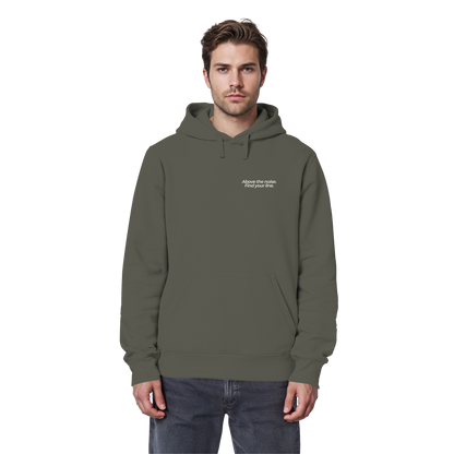Berggipfel - Above the noise. Find jour line. - Unisex Bio Basic Hoodie