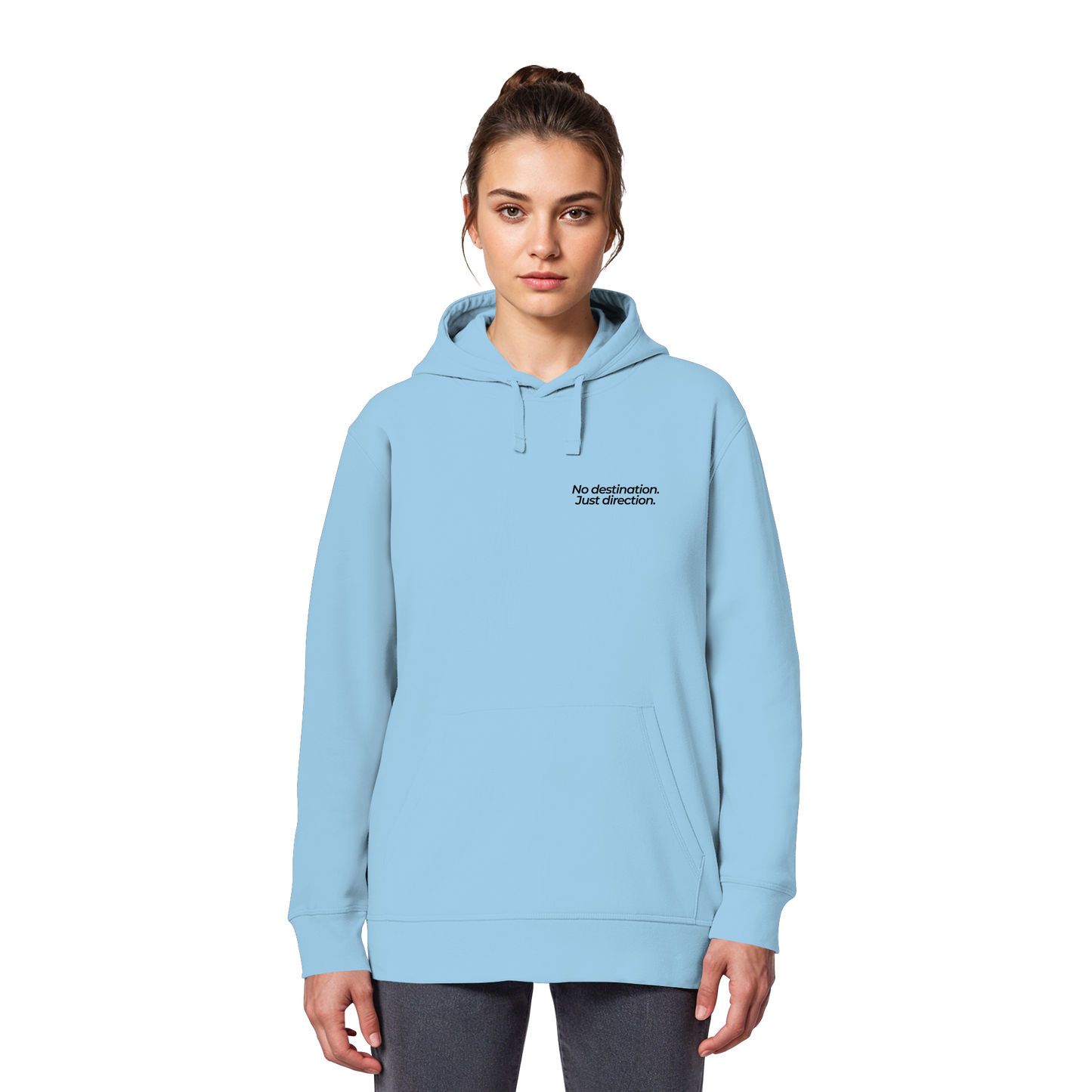 Weg durch die Dünen - No destination. Just direction. - Unisex Bio Basic Hoodie