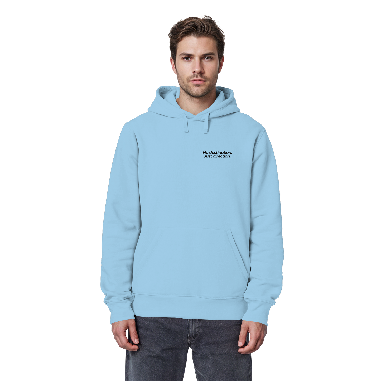Weg durch die Dünen - No destination. Just direction. - Unisex Bio Basic Hoodie