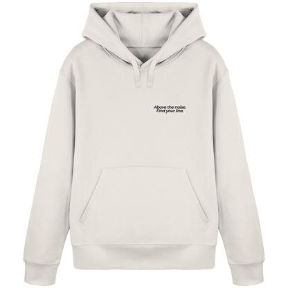 Berggipfel - Above the noise. Find jour line. - Unisex Bio Basic Hoodie