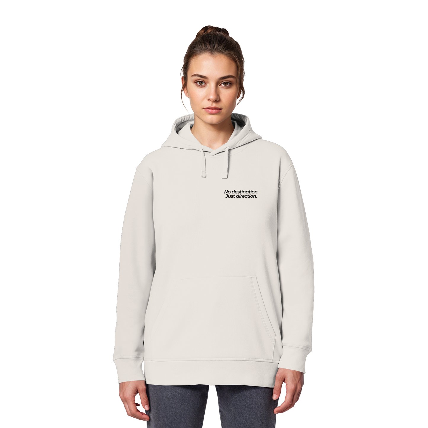 Weg durch die Dünen - No destination. Just direction. - Unisex Bio Basic Hoodie