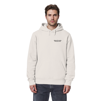 Berggipfel - Above the noise. Find jour line. - Unisex Bio Basic Hoodie