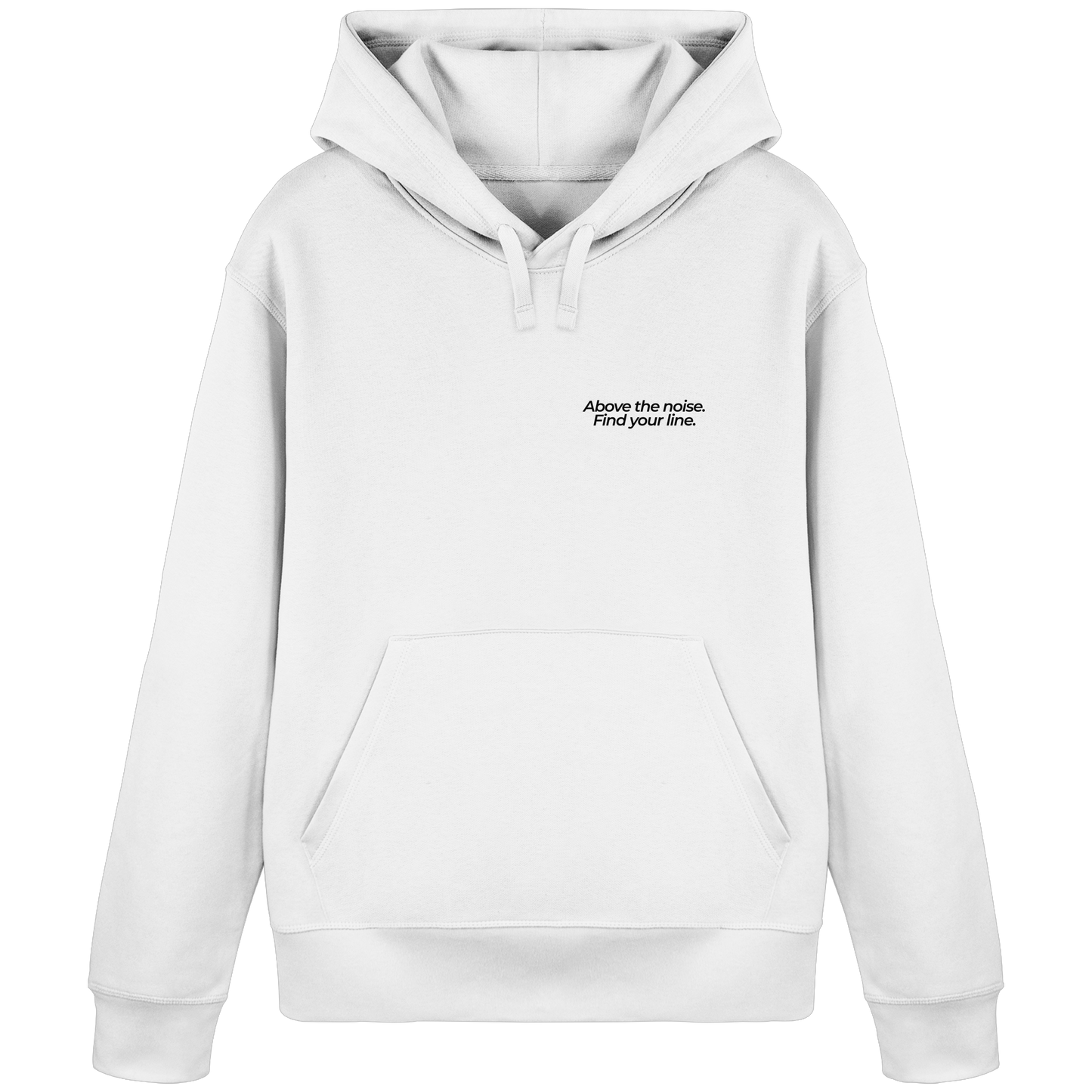 Berggipfel - Above the noise. Find jour line. - Unisex Bio Basic Hoodie