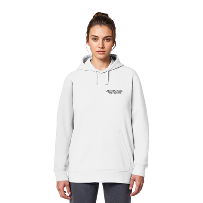 Berggipfel - Above the noise. Find jour line. - Unisex Bio Basic Hoodie