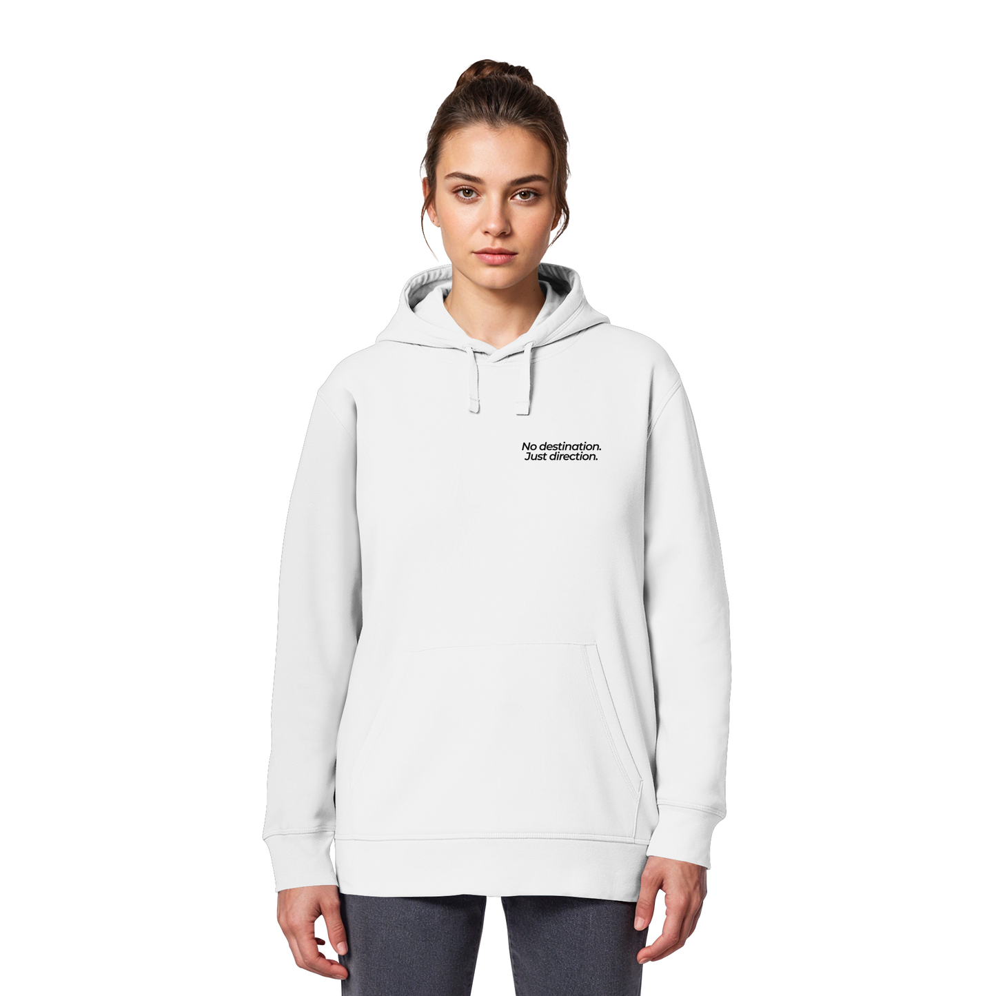 Weg durch die Dünen - No destination. Just direction. - Unisex Bio Basic Hoodie