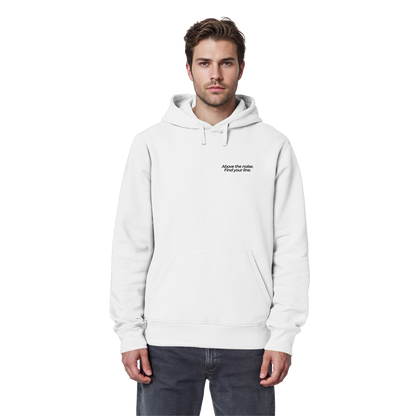 Berggipfel - Above the noise. Find jour line. - Unisex Bio Basic Hoodie