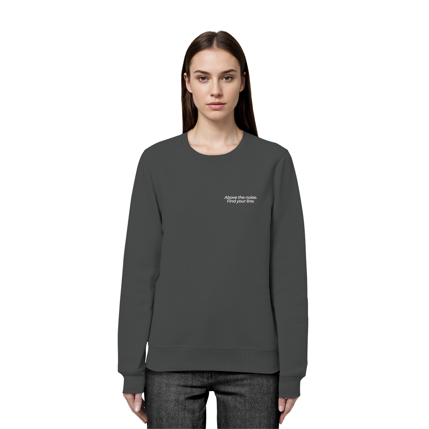 Berggipfel - Above the noise. Find jour line. - Unisex Bio Basic Sweatshirt