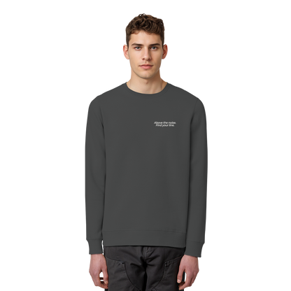 Berggipfel - Above the noise. Find jour line. - Unisex Bio Basic Sweatshirt