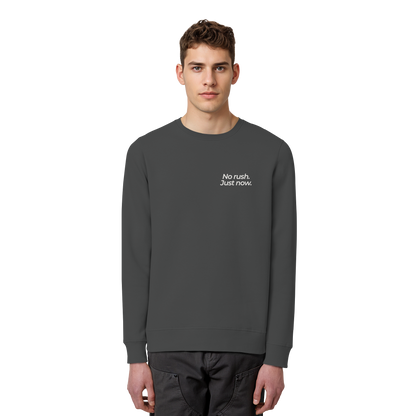 Grüne Wiese - No rush. Just now. - Unisex Bio Basic Sweatshirt