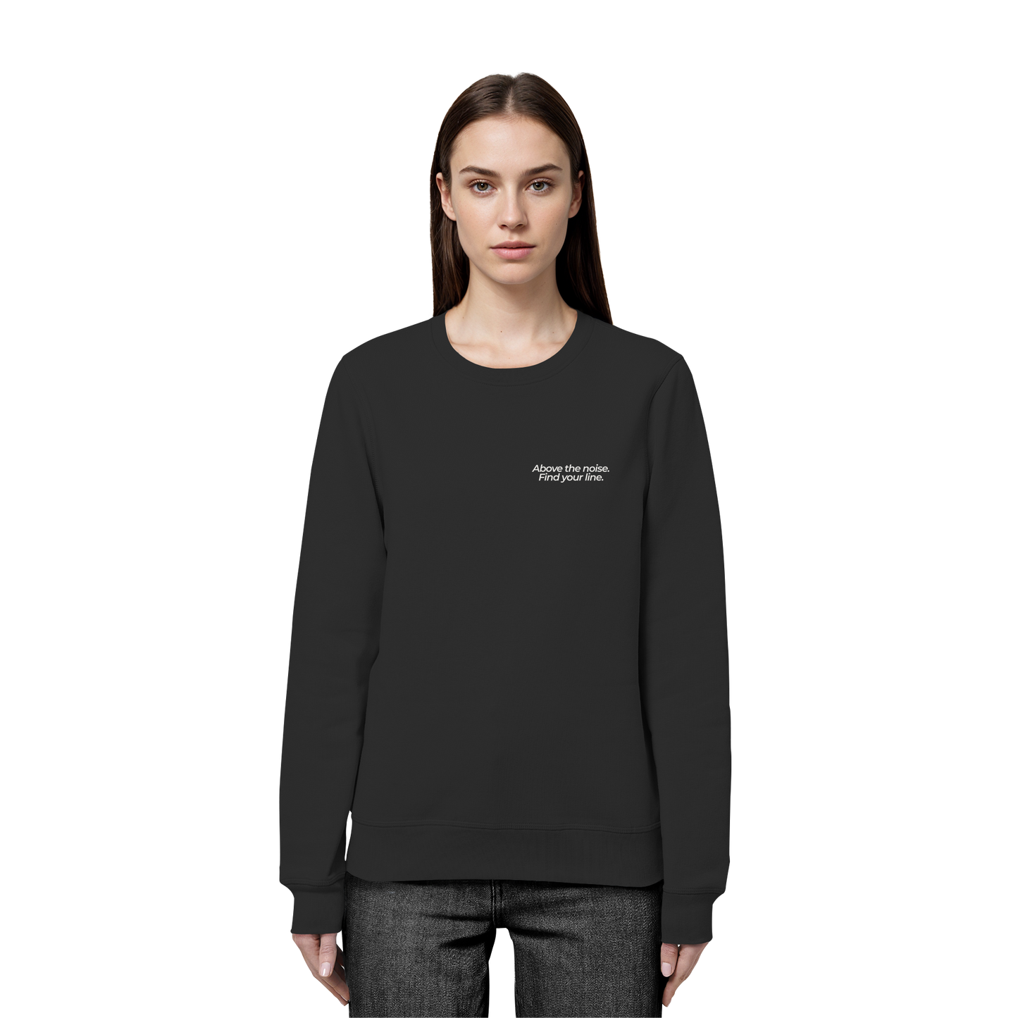 Berggipfel - Above the noise. Find jour line. - Unisex Bio Basic Sweatshirt