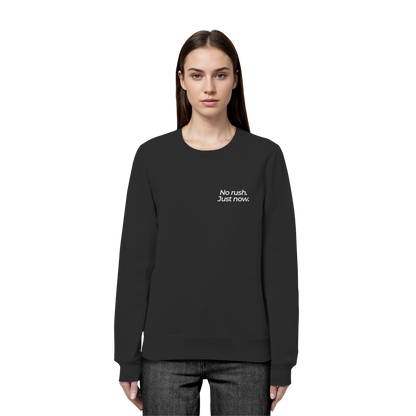 Grüne Wiese - No rush. Just now. - Unisex Bio Basic Sweatshirt