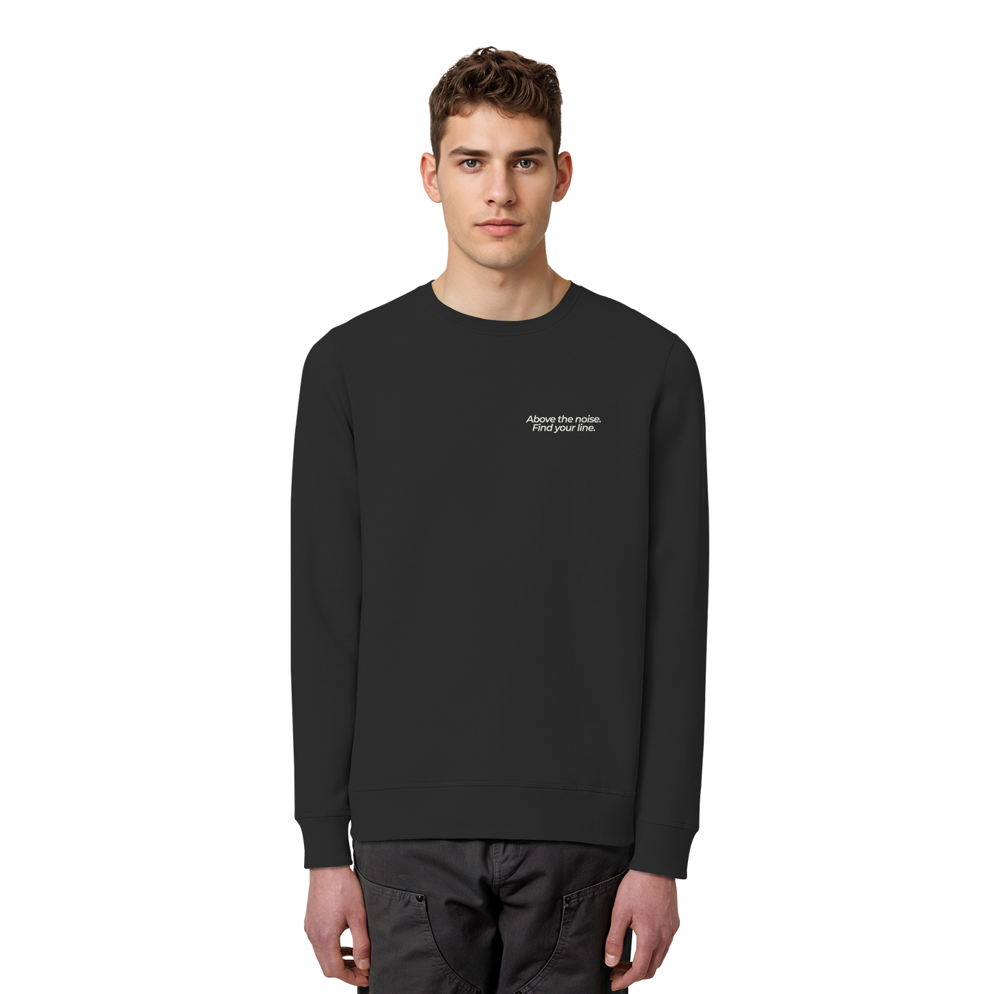 Berggipfel - Above the noise. Find jour line. - Unisex Bio Basic Sweatshirt