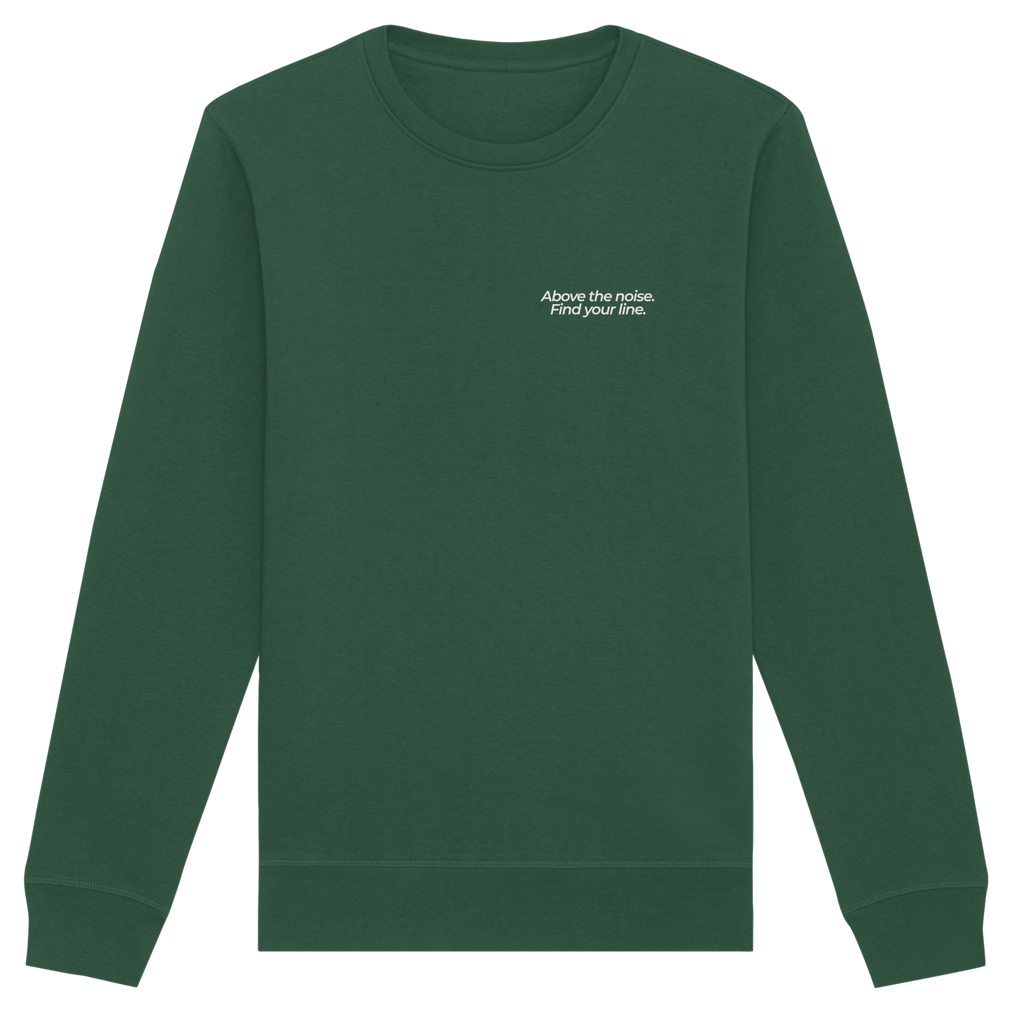 Berggipfel - Above the noise. Find jour line. - Unisex Bio Basic Sweatshirt