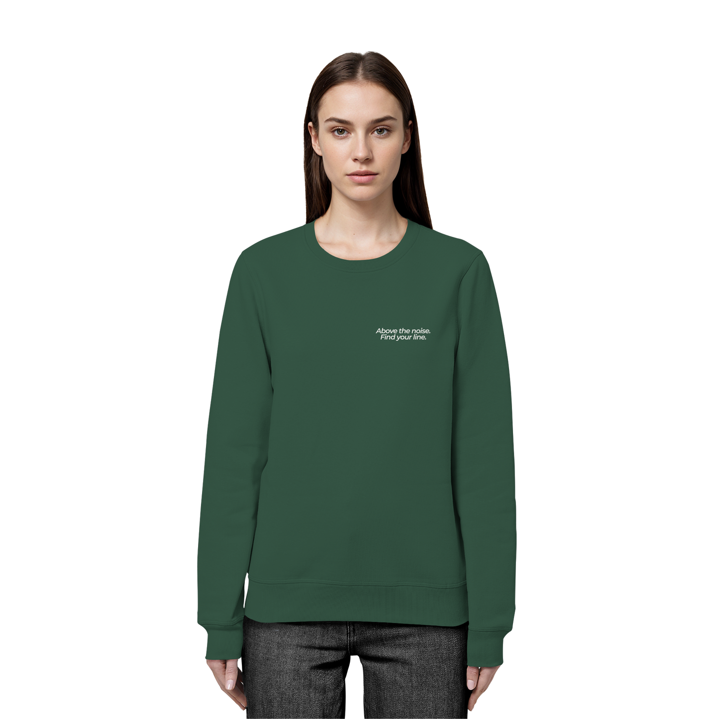Berggipfel - Above the noise. Find jour line. - Unisex Bio Basic Sweatshirt
